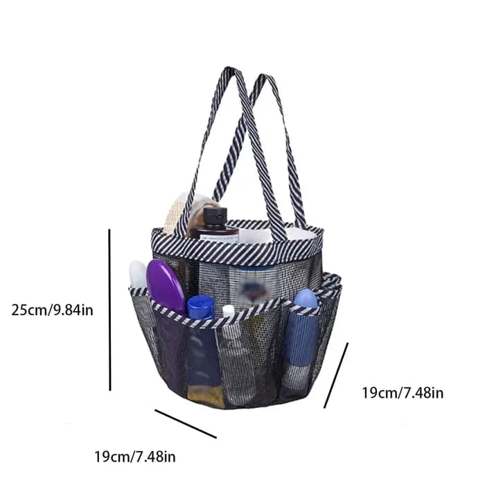 Trousse de toilette rayée unisexe