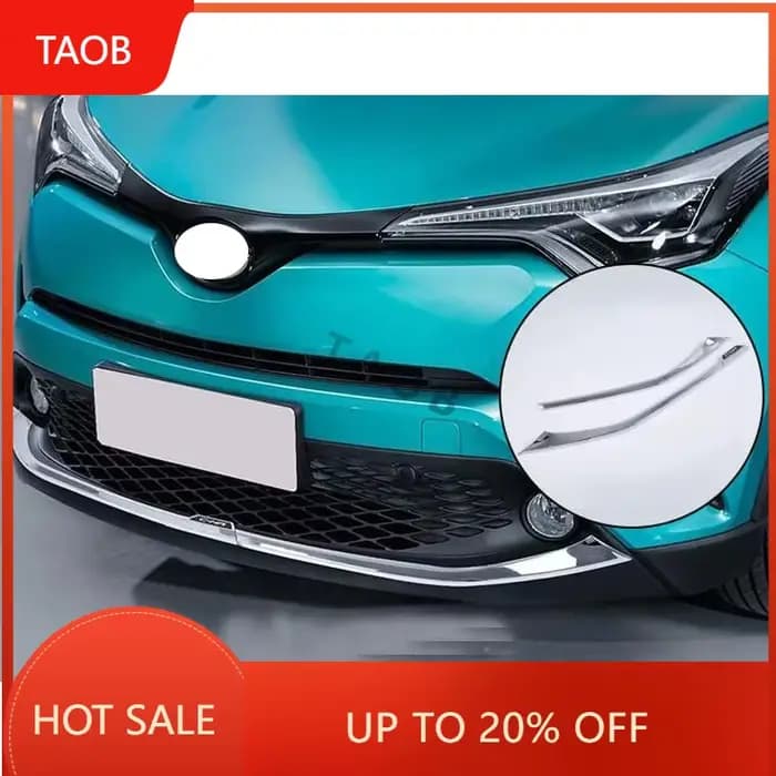 Nouvelle garniture de calandre avant chromée ABS de haute qualité pour Toyota C-HR CHR (AX10) 2019 2020, accessoires de voiture, moulure de garniture inférieure en maille