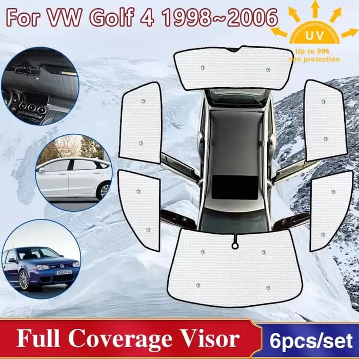 Pare-brise complet pour Volkswagen Golf MK4, accessoires VW Golf 4 1998 ~ 2006