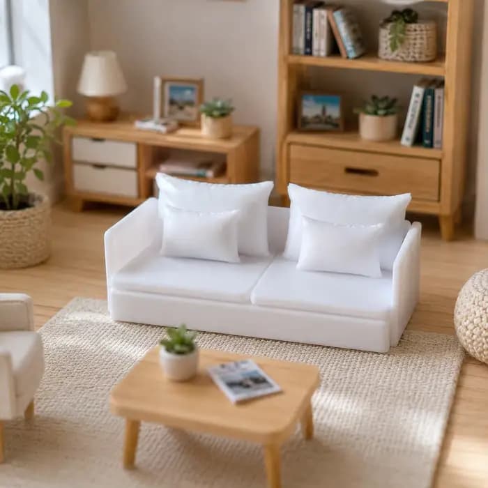 Modèle de canapé miniature, accessoire de mobilier pour maison de poupée, accessoire de photographie et ornement décoratif