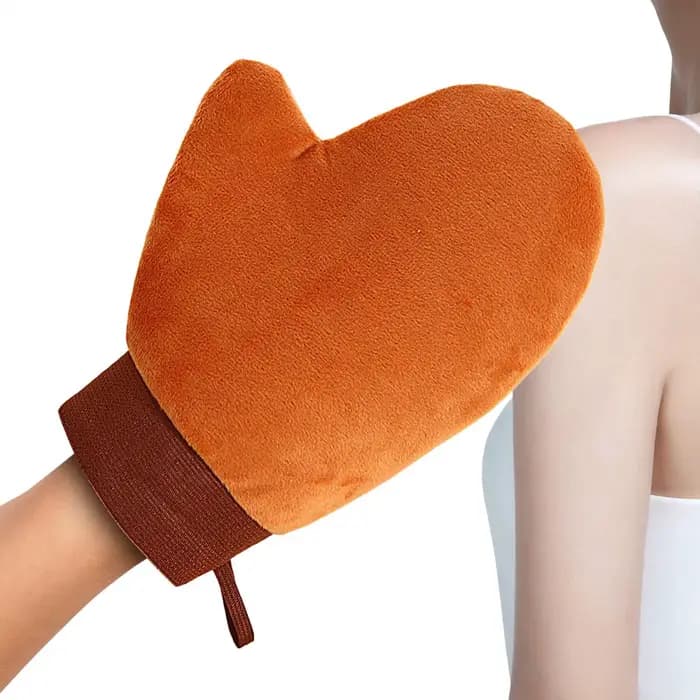 Gant applicateur auto-bronzant double face pour lotion corporelle