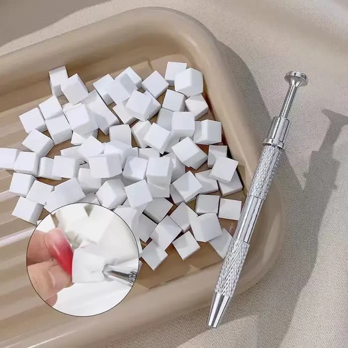 Ensemble d'éponges carrées pour nail art