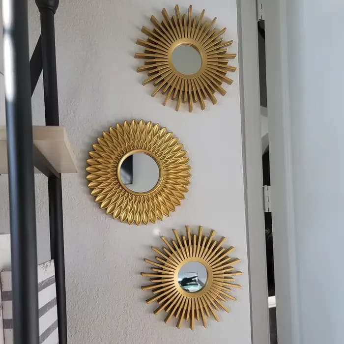 Miroirs dorés pour décoration murale