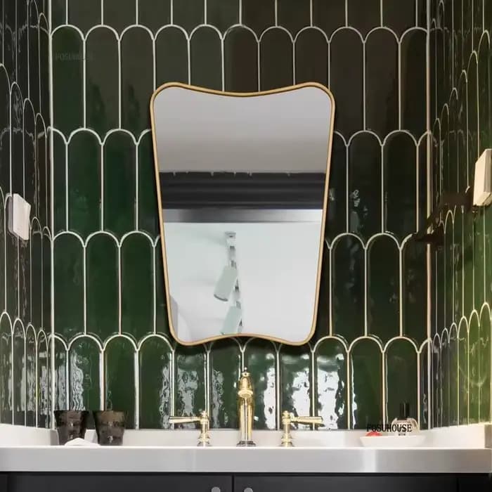 Miroir de maquillage mural rétro français