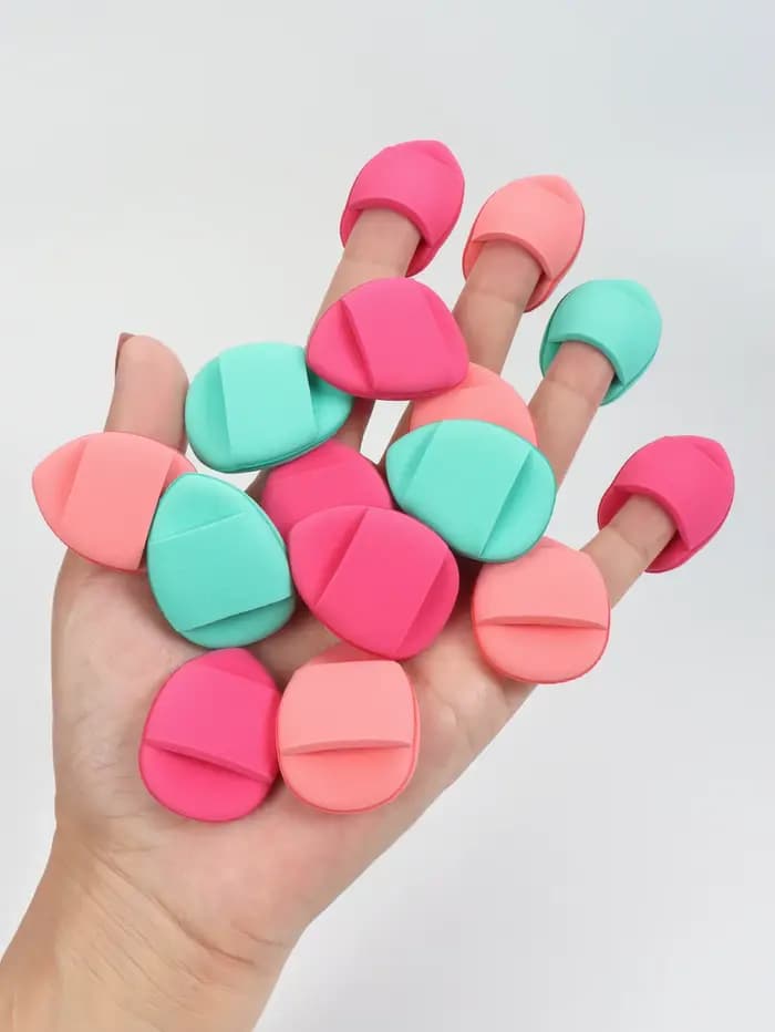 Ensemble de bouffantes de poudre éponge à coussin d'air pour les doigts