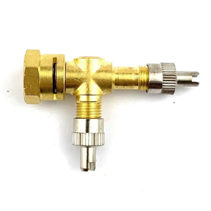 Valve TPMS à 3 voies de haute qualité, accessoires de pneus en cuivre, adaptateur en T, Port de tige de Valve