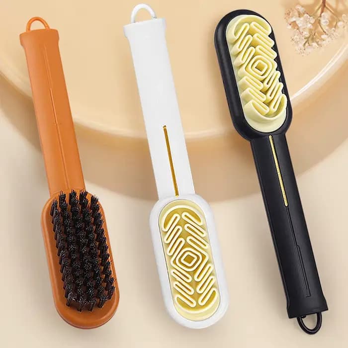 Brosse de nettoyage en daim à manche Long à 2 côtés, brosse à chaussures, nettoyeur de baskets, chaussures, anti-taches, poussière, bottes, brosse en caoutchouc