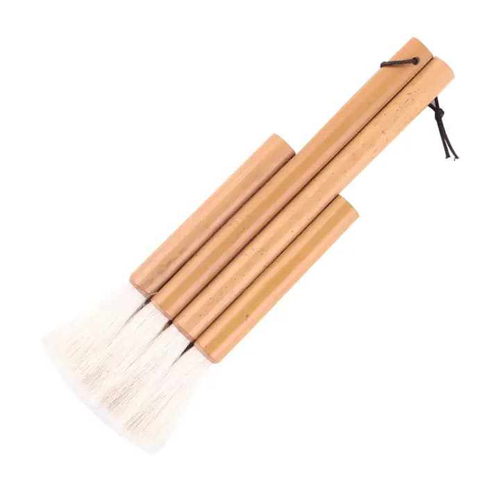 Pinceau simple en bambou avec poils de laine