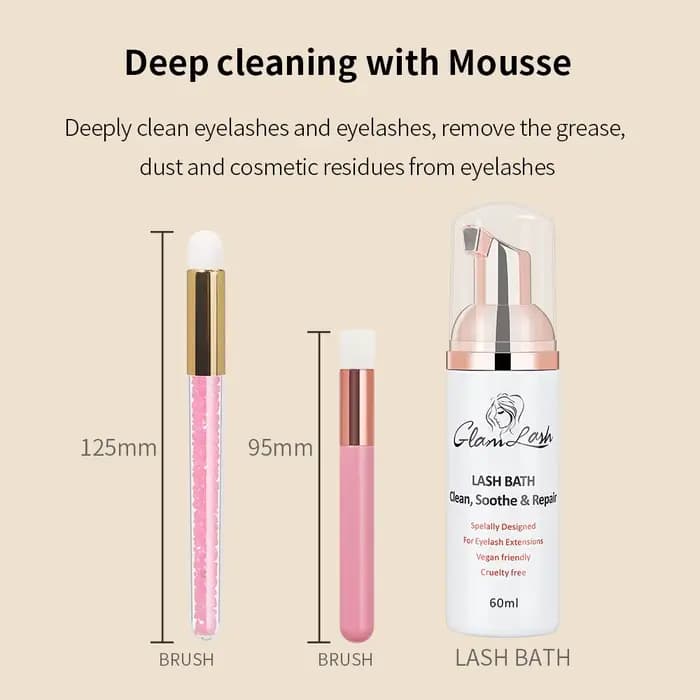 GLAMLASH – brosse de nettoyage de cils en cristal