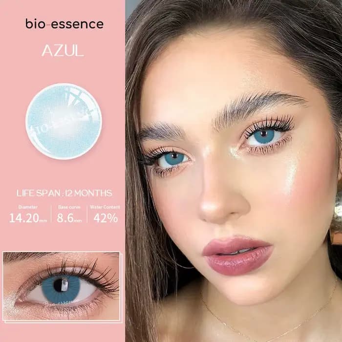 1 paire de lentilles multicolores annuelles pour les yeux