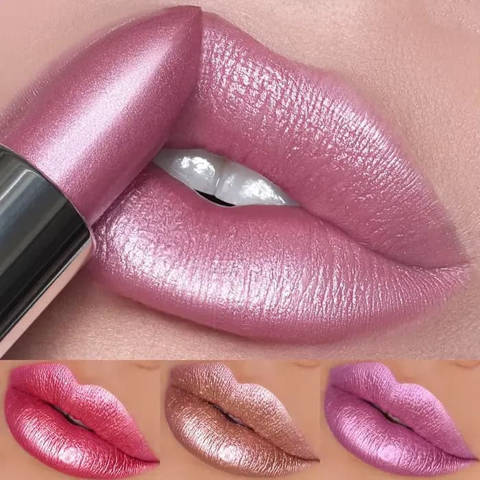 Rouge à lèvres à paillettes en 19 couleurs