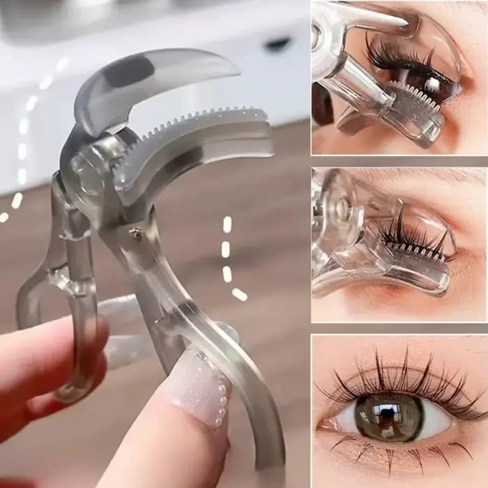 Recourbe-cils double fonction avec peigne – Options de clipser large ou partiellement