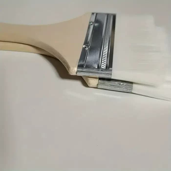 2 pinceaux en laine de chèvre - grands et plats pour une application facile du latex et des peintures à l'aquarelle sur les murs et les sols