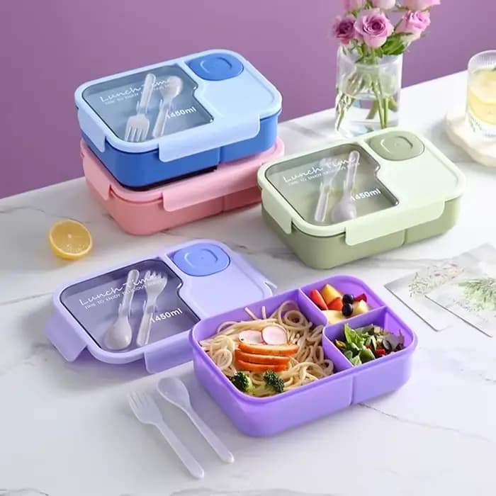 Bento Lunch Box for Kids Girls, Cartoon Students, Kawaii Cute Metropolitan, 3 Grid Sandwich, Snack Food Box, Special Canteen, Food Storage