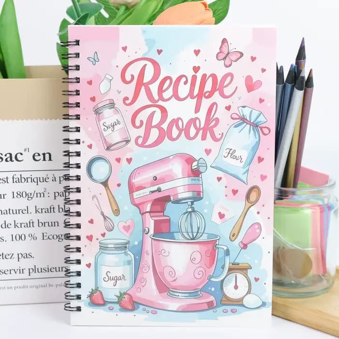 Carnet de recettes personnel - pour la planification quotidienne des repas, la prise de notes de la cuisine manuscrite, la pâtisserie pour débutants, la cuisine de voyage, anniversaire