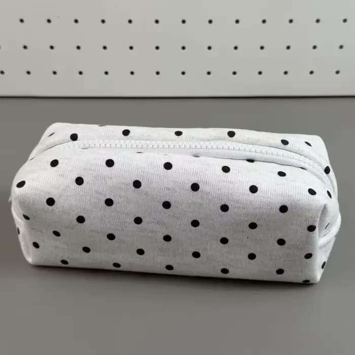 Trousse à crayons à pois de style coréen