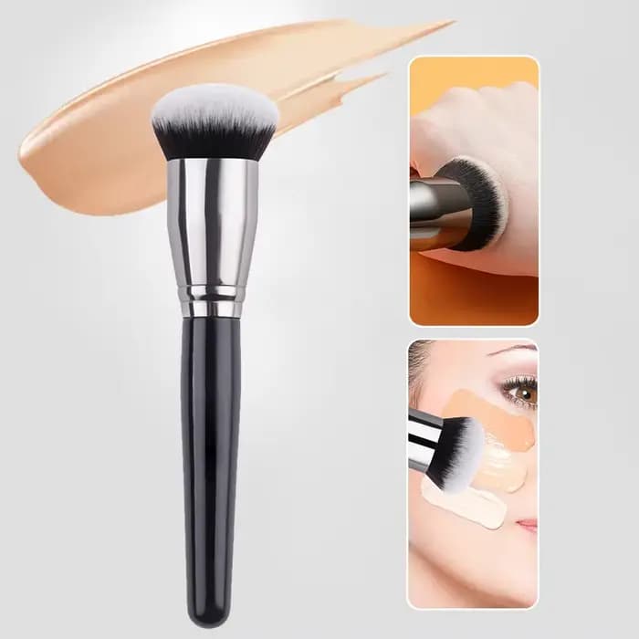 Pinceau de maquillage pour fond de teint noir