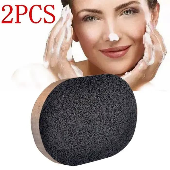 Éponge en bambou noir naturel doux