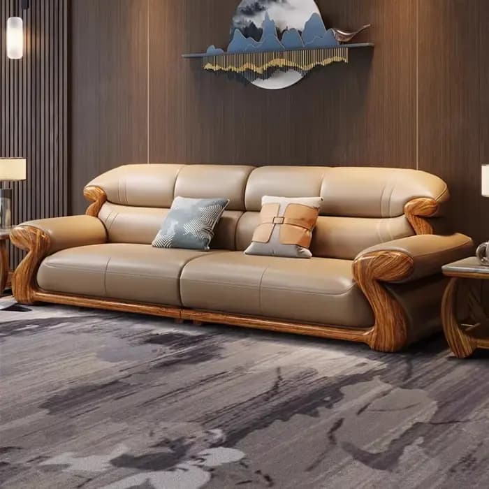 Canapé d'angle de luxe avec accoudoirs, grand canapé romantique à coussins, élégant divano da soggiorno, accessoires pour la maison