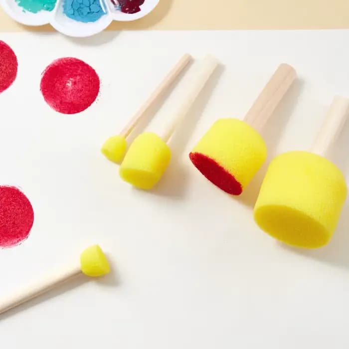 Brosse ronde en éponge de peinture en forme de champignon
