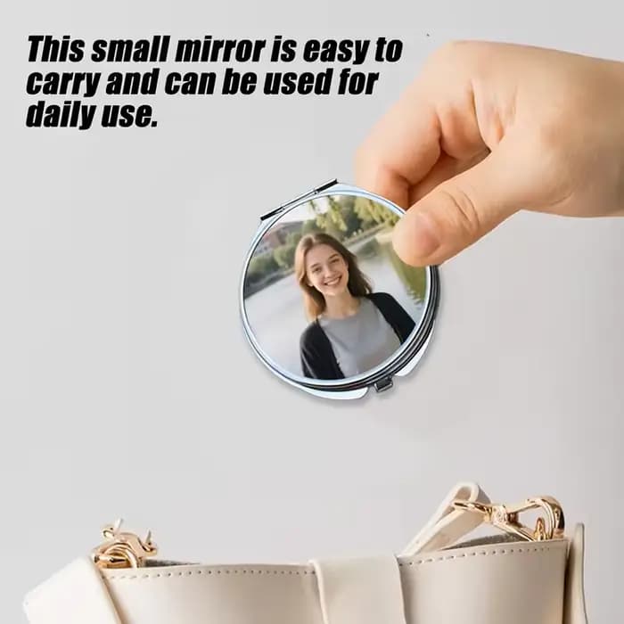 Miroir de maquillage personnalisé en forme de cœur
