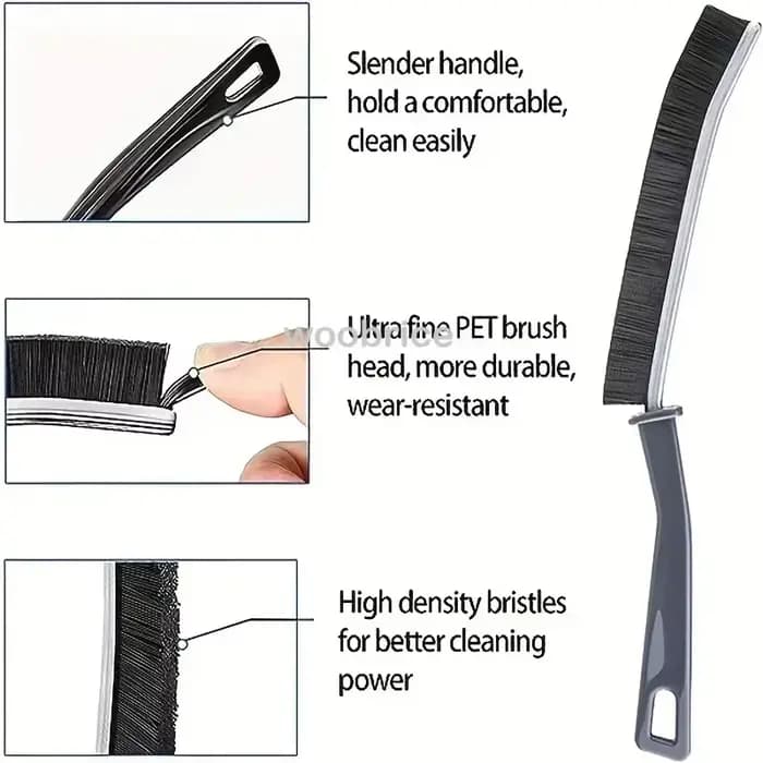 Brosse de nettoyage domestique, épurateur de salle de bains, radiateur, brosse de nettoyage de crevasses, brosses fines multifonctions, manche Long ergonomique