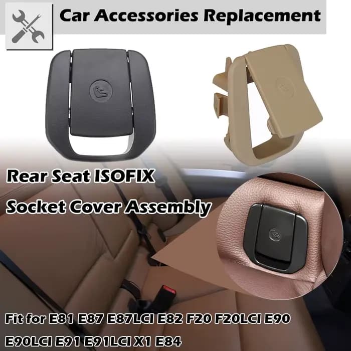 Ancre de siège arrière pour enfant, couverture de sécurité ISOFIX, retenue adaptée à la BMW série 1 2 3 X1 F20 F21 F22 F30 F31 F35 E84 E87 E90 52207319686