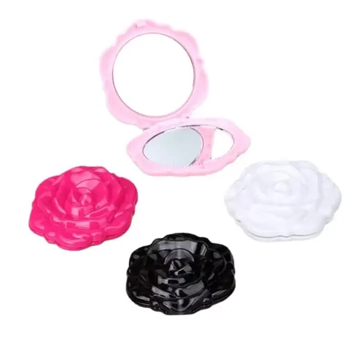 Mini miroir Portable rétro fleur de Rose
