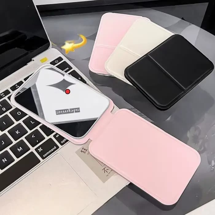 Miroir de maquillage portable pliable pour filles