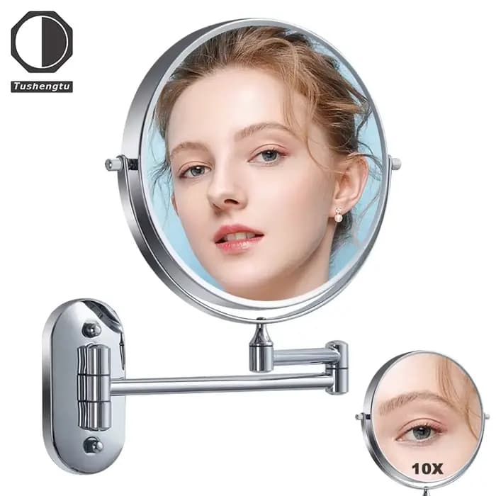 TUSHENGTU Miroir de maquillage mural pivotant 360 de 8 pouces