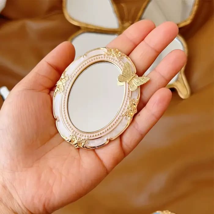 Miroir de maquillage rétro portable