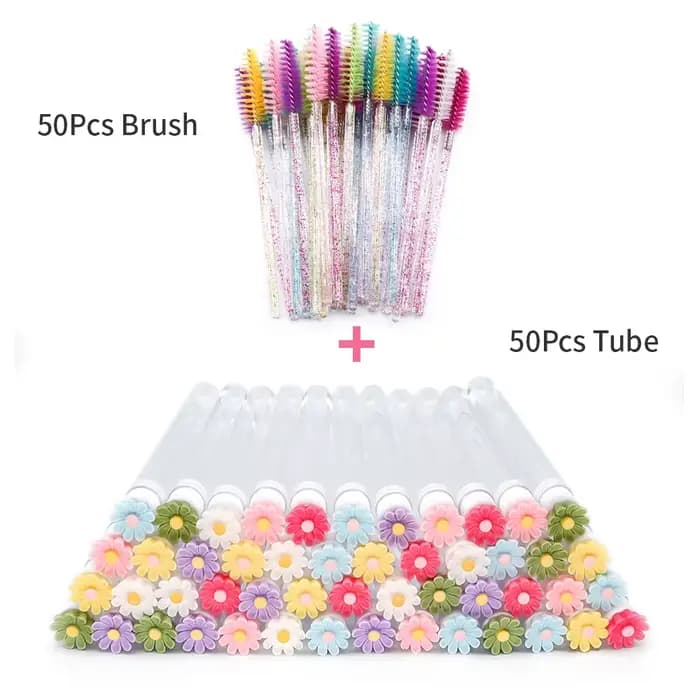 Tubes de brosse à cils avec baguettes de Mascara en cristal