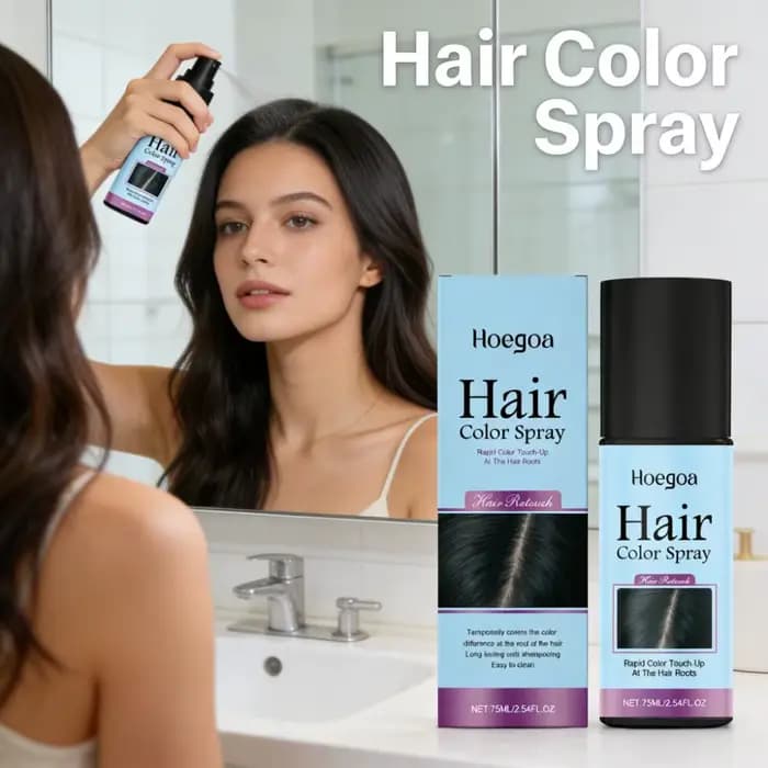 Spray Colorant Temporaire pour Cheveux – Solution Rapide pour Couvrir