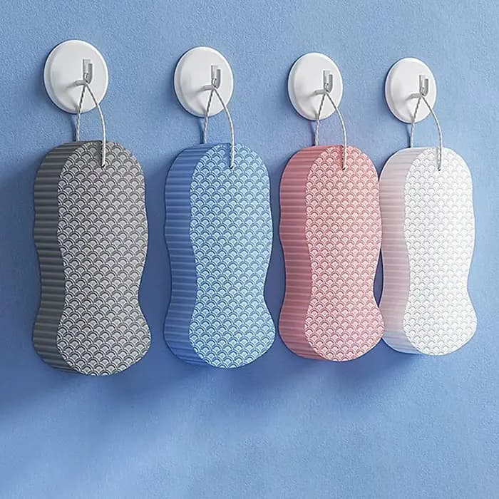 Éponge douce exfoliante pour le corps, brosse de douche, nettoyant pour la peau, éliminateur de peaux mortes