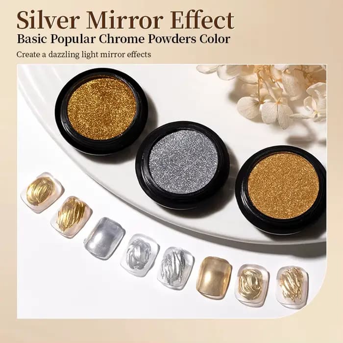Poudre magique pour ongles en 3 couleurs