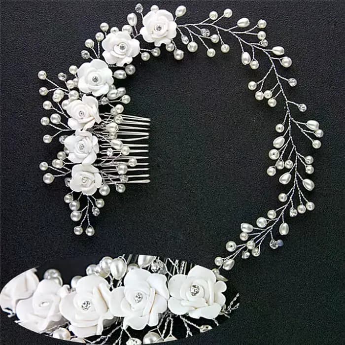 Bijoux de cheveux de mariage de luxe pour peigne à cheveux en perles de mariée, accessoire de cheveux fait à la main, nouveau