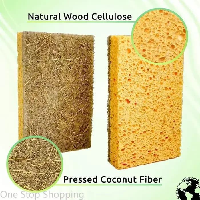 Paquet de 10 éponges naturelles biodégradables