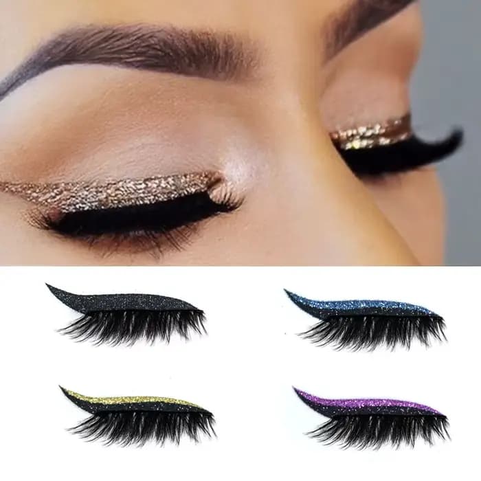 Kit de faux cils autocollants scintillants