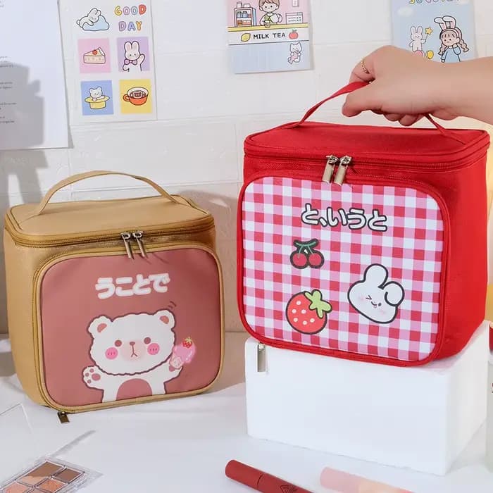 Sac de maquillage de dessin animé Kawaii