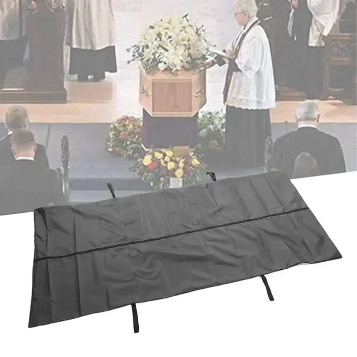 Sac pour cadavres d'urgence, sacs pour cadavres morts, poignée renforcée, Anti-fuite, tissu Oxford, Double usage, noir pour funéraires