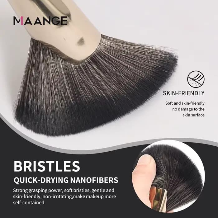 MAANGE Dense Blush Bronzer Brosse Pinceau de maquillage coudé