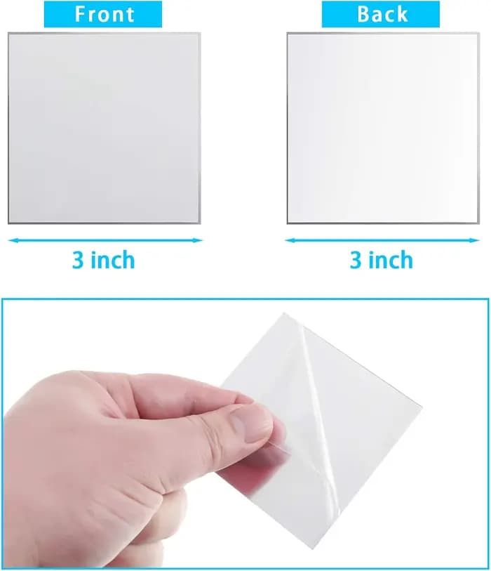 20-100 pièces de mini-miroirs carrés adhésifs de 1