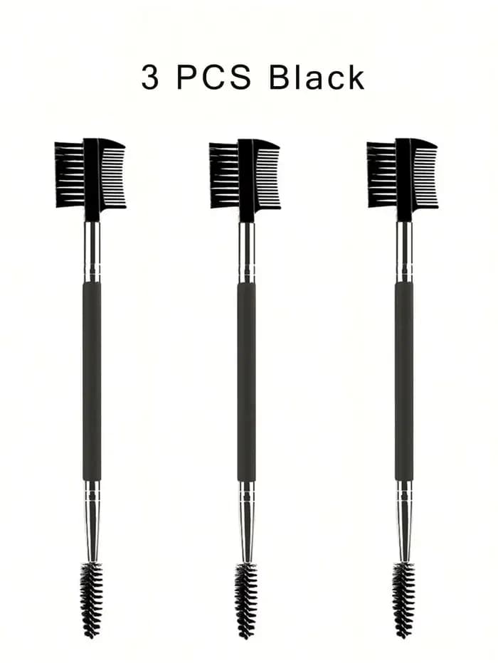 1/2/5 pièces 3 têtes sourcils cils Shaper Double tête brosse maquillage outil de toilettage cosmétique avec 3 brosses à bobine différentes