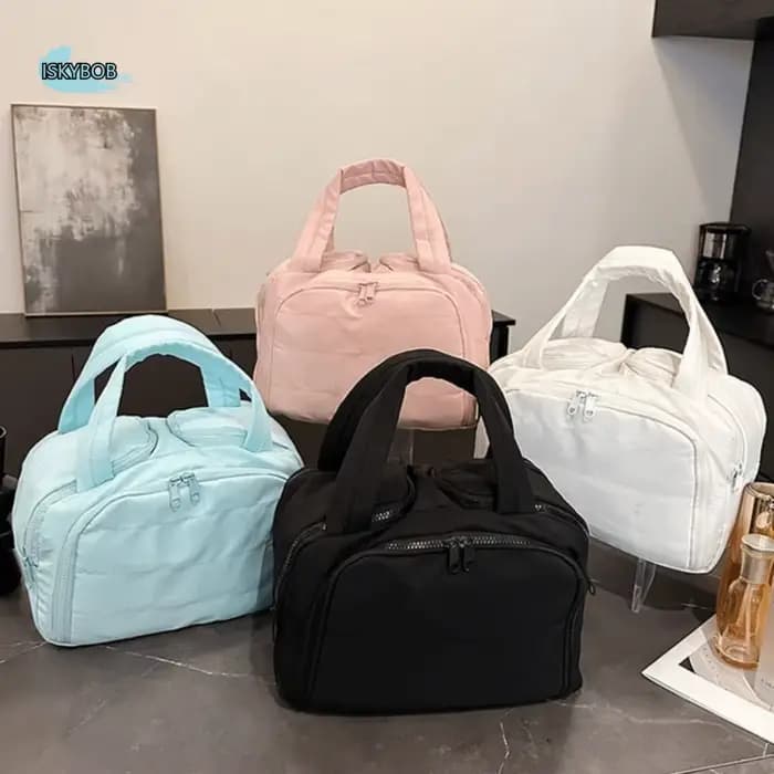 Sac à cosmétiques Kawaii de couleur unie