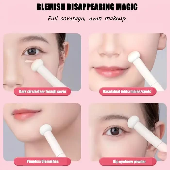 Pinceaux de maquillage à tête d'éponge de champignon doux 3 pièces