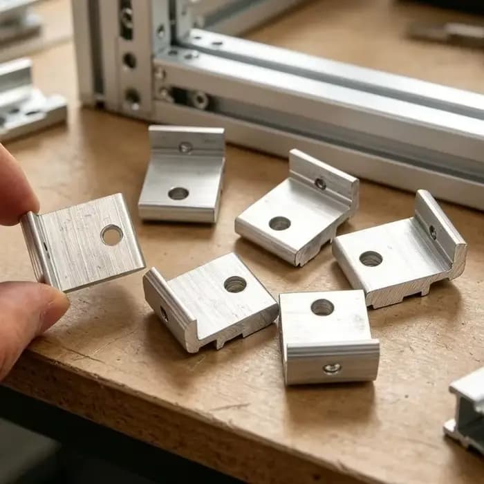 20/1 Sets Accessoires de fixation pour panneaux latéraux, Pièces de fixation pour profilés en aluminium, Supports de fixation pour séries 2020 3030 4040, Matériel de bricolage