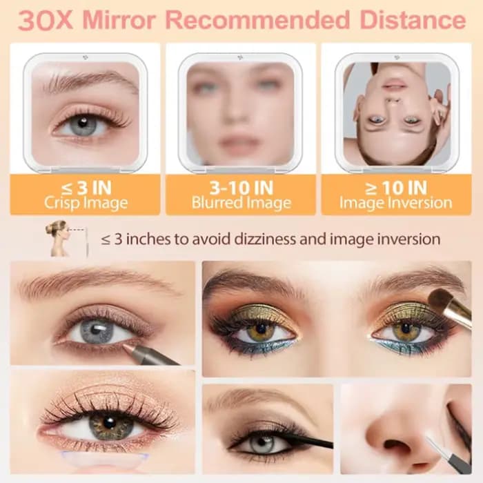 Miroir de poche pliable pour maquillage