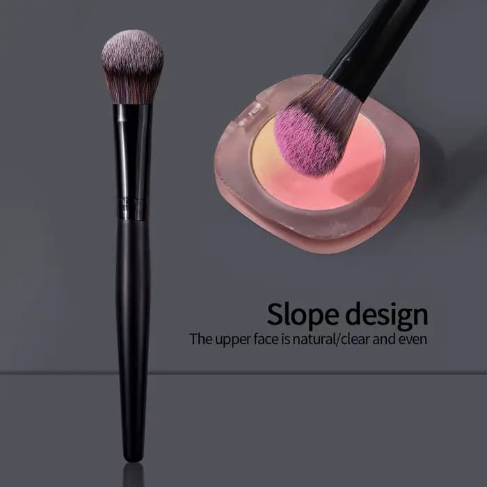 Brosse à Blush crème coudée professionnelle