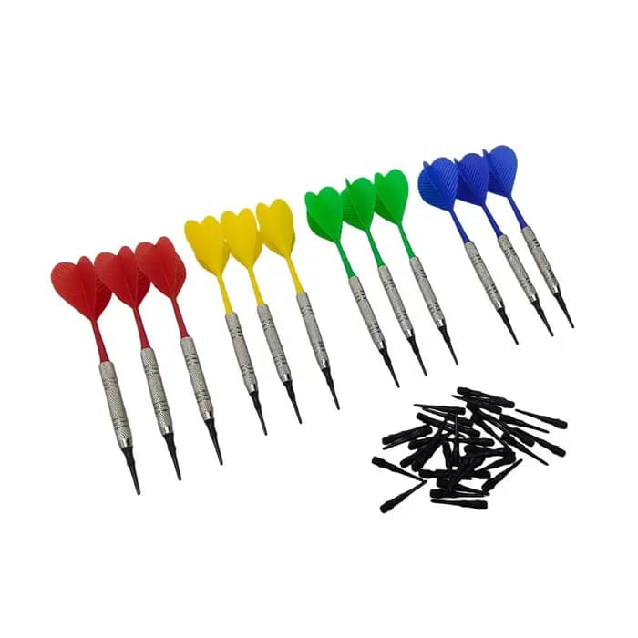 Fléchettes électroniques en plastique, 12 pièces, 14g, pour planches électroniques, jeu de fléchettes à pointe en plastique, fixation 36 pièces de remplacement de tête de fléchette