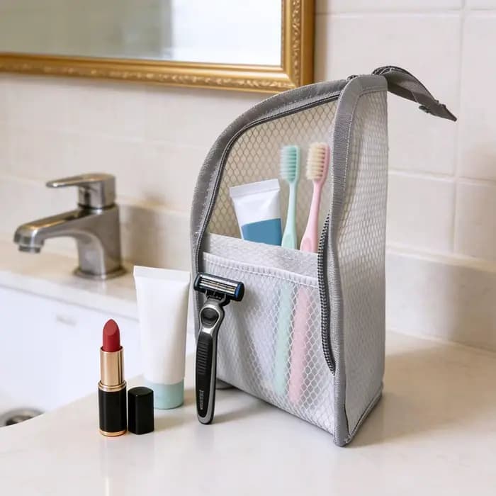 Trousse de Toilette de Voyage en Maille